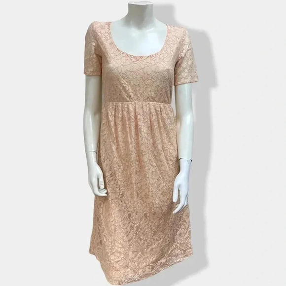 ASOS Maternity Blush Pink‎ Lace Dress - Picture 1 of 5